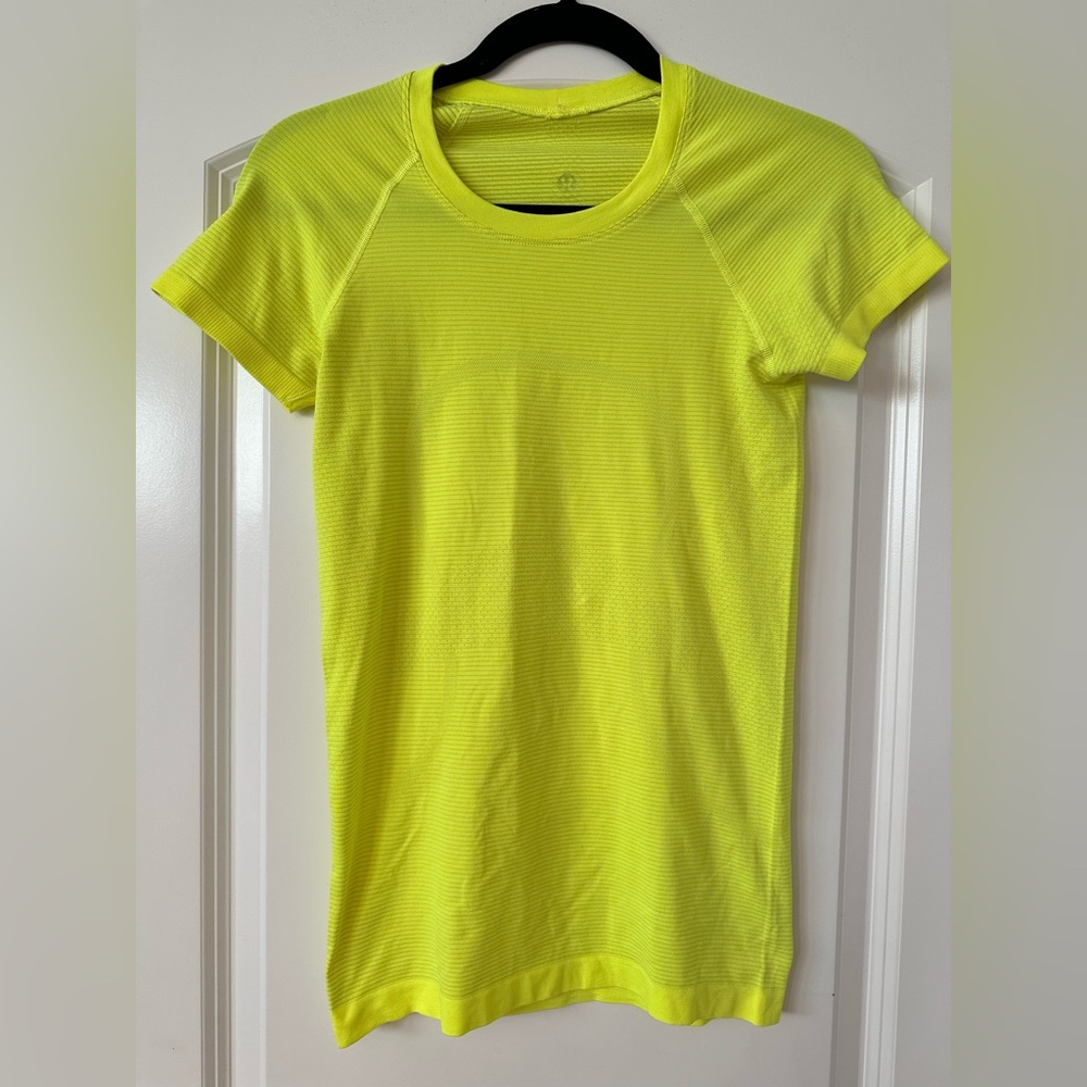 Lululemon Bright Yellow Swiftly Tech Short Sleeve Top